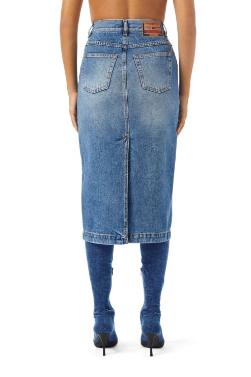 Jupe Crayon Diesel De-ronny Bleu Moyen