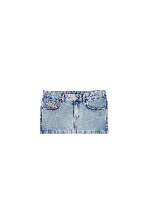 Diesel De-ron Mini Jupe Bleu Clair