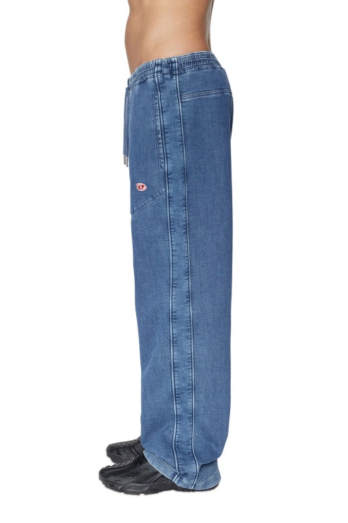 Diesel D-martians Track Denim 09c99 Straight En Bleu Moyen