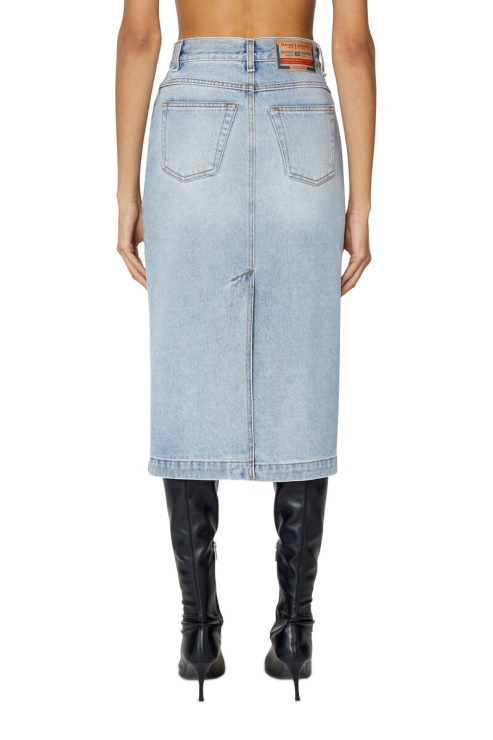 Jupe Crayon Diesel De-ronny Bleu Clair