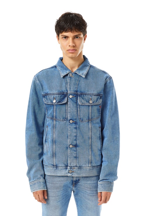 Veste Trucker Diesel D-barcy Bleu Moyen