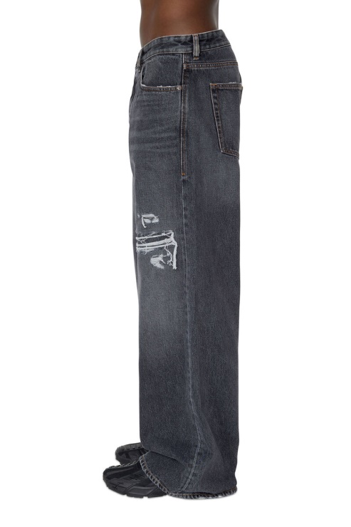 D-rise 007f6 Jean Droit Diesel Noir/gris Foncé