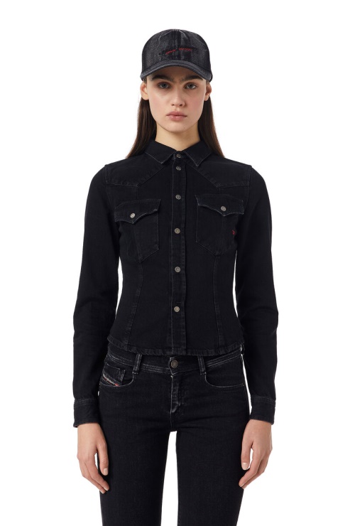 Chemise Western De-rin Diesel Noir/gris Foncé