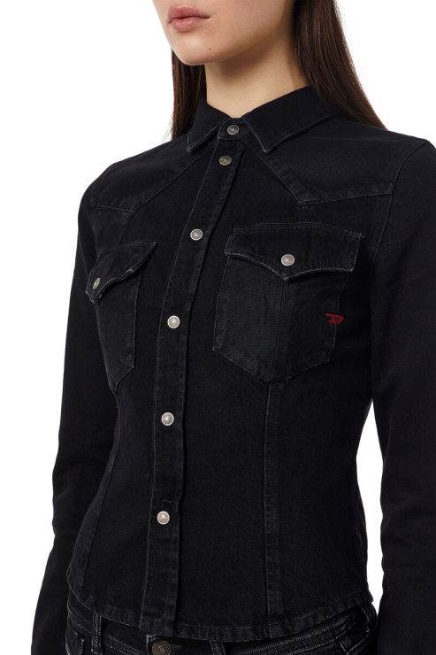 Chemise Western De-rin Diesel Noir/gris Foncé