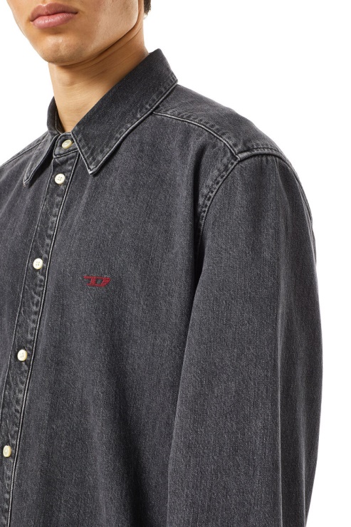 Chemise Diesel D-simply Basic Noir/gris Foncé