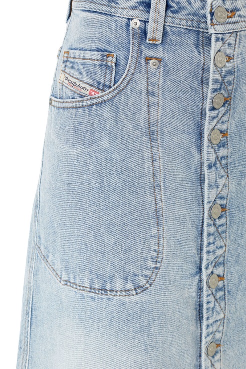 De-albus-l Jupe Longue Trapèze Diesel Bleu Clair