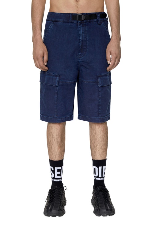 Diesel Bleu Foncé Mode Short Cargo D-krooley Joggjeans