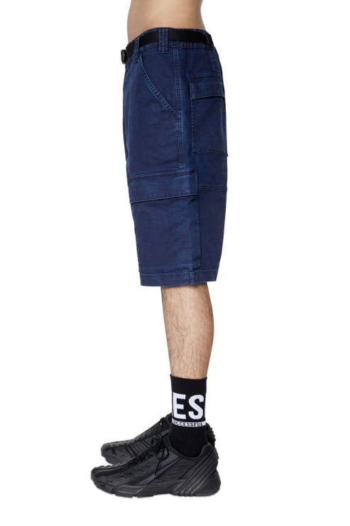 Diesel Short Cargo D-krooley Joggjeans Bleu Foncé