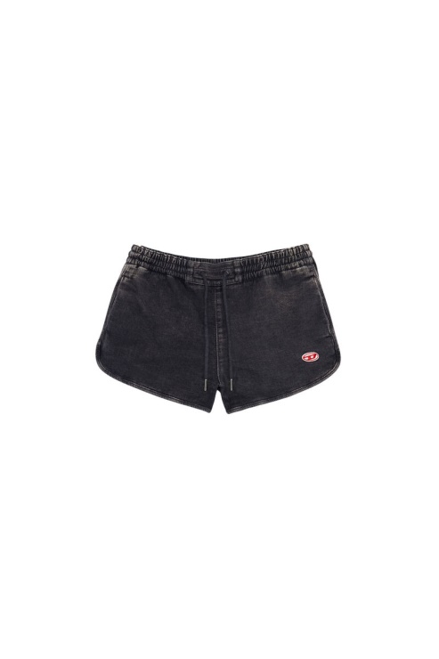 Short De Course En Jean Diesel D-sunny Track Noir/gris Foncé