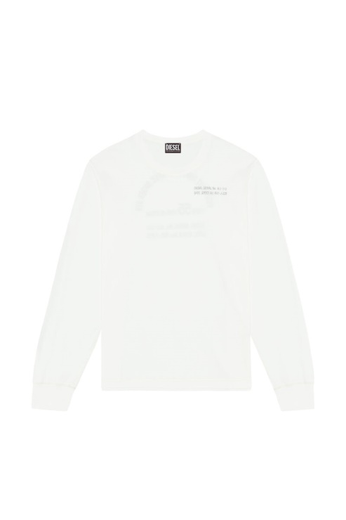 Diesel T-jubind-ls-slits Blanc