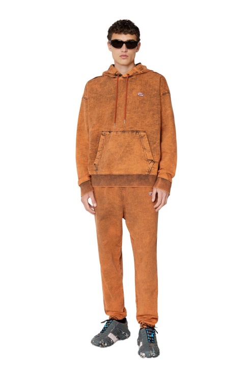 D-um-rib Track Denim Sweat à Capuche Diesel Orange