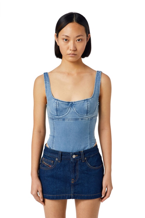 Diesel D-gellert Track Denim Body Bleu Clair