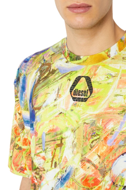 Diesel Blanc/jaune T-wash-g8