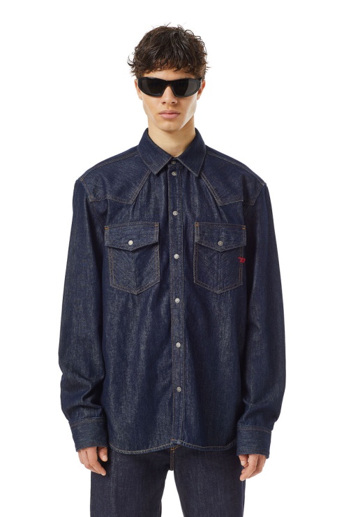 Chemise Western D-ocean Diesel Bleu Foncé