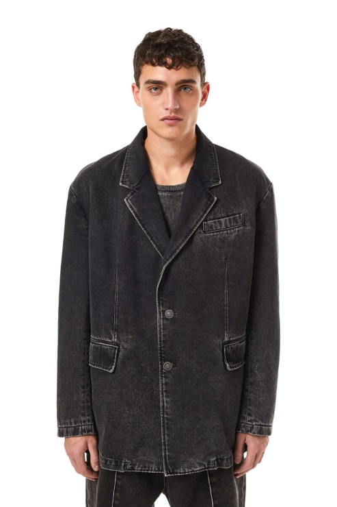 Diesel D-blaz Blazer Droit Noir/gris Foncé