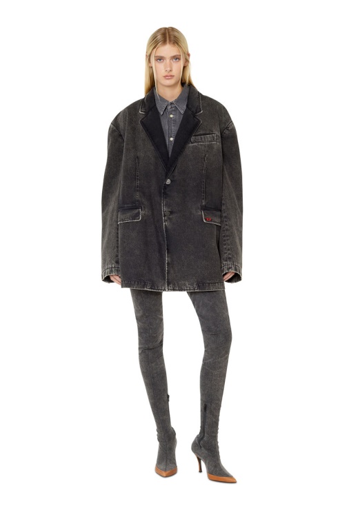 Diesel D-blaz Blazer Droit Noir/gris Foncé