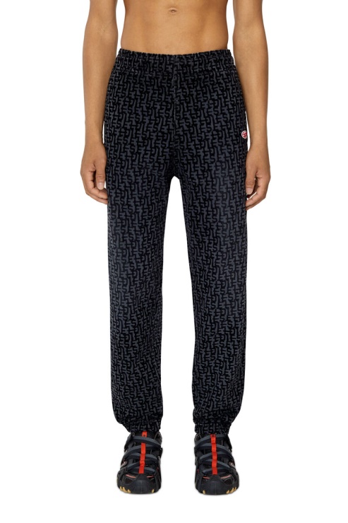 Diesel D-lab Track Denim 068aw Conique En Noir/gris Foncé