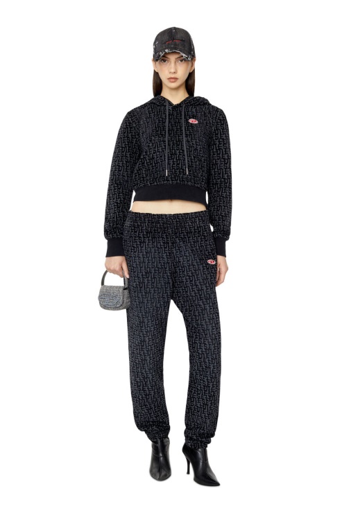 Diesel D-lab Track Denim 068aw Conique En Noir/gris Foncé