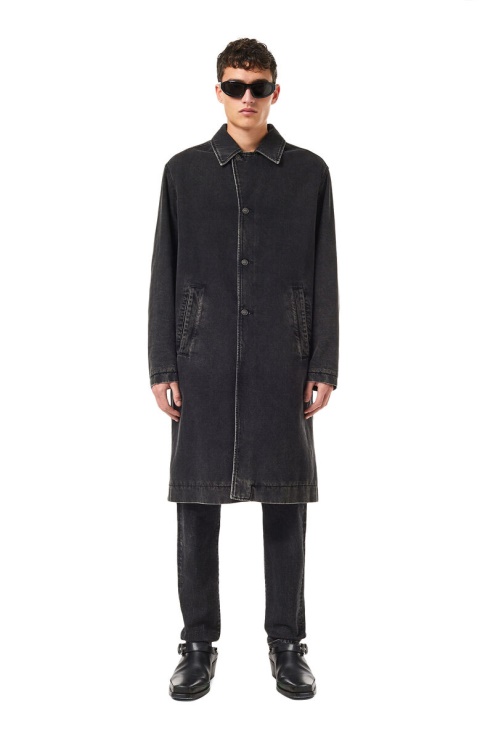 Manteau De Voiture Diesel D-roku-long Noir/gris Foncé
