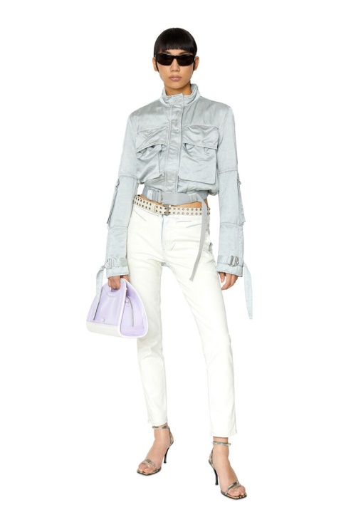 D-tail Track Denim 068bu Skinny Diesel Blanc