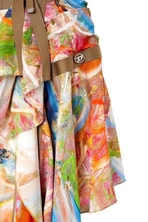 Diesel O-diantha-print Marron/rouge