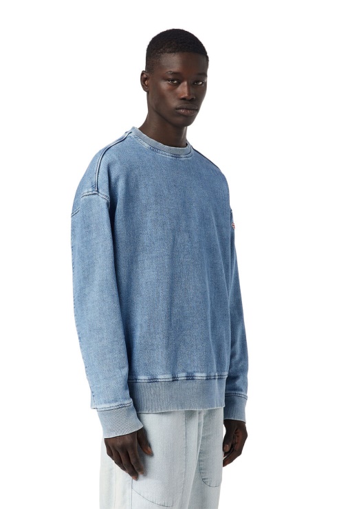 Diesel D-krib Track - Sweat En Jean Bleu Clair