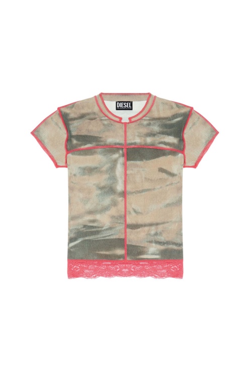 Diesel T-dent Beige/vert