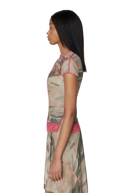 Diesel T-dent Beige/vert