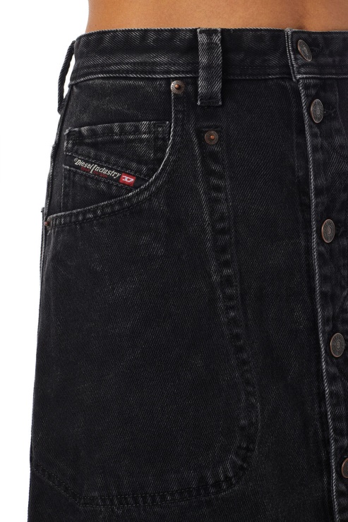 De-albus-l Jupe Longue A-line Diesel Noir/gris Foncé