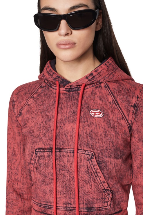 D-angy-hood Fs Track Denim Diesel Rouge