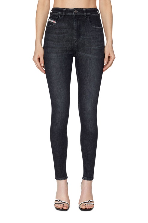Diesel 1984 Slandy-high 09d96 Jean Super Skinny Noir/gris Foncé