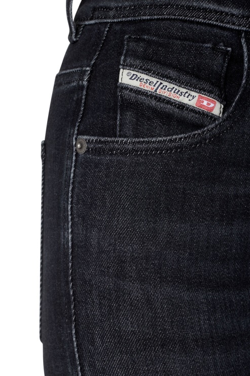 Diesel 1984 Slandy-high 09d96 Jean Super Skinny Noir/gris Foncé