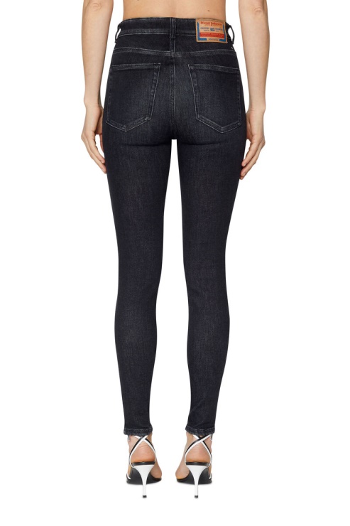 Diesel 1984 Slandy-high 09d96 Jean Super Skinny Noir/gris Foncé