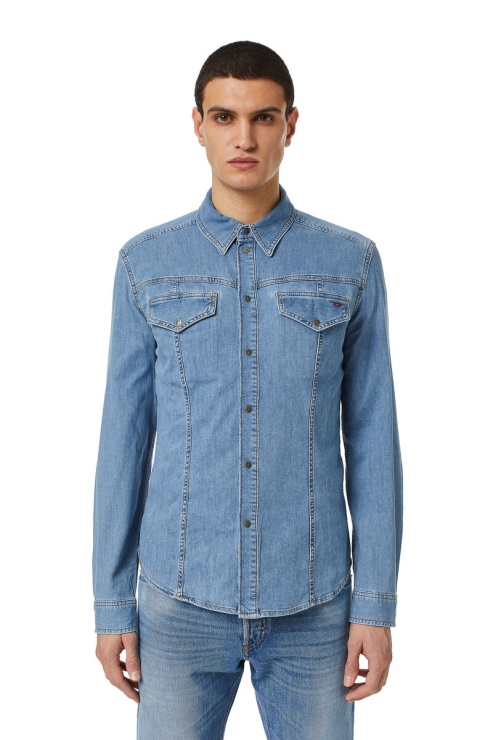 Chemise Diesel D-westy Rodeo Bleu Moyen