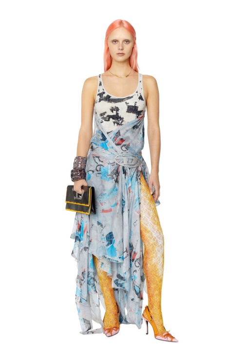 D-strap-poff Diesel Gris/blanc