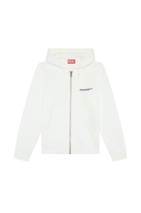Diesel Blanc S-ginn-hood-zip-ind