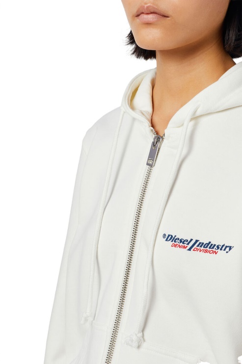 Diesel Blanc S-ginn-hood-zip-ind
