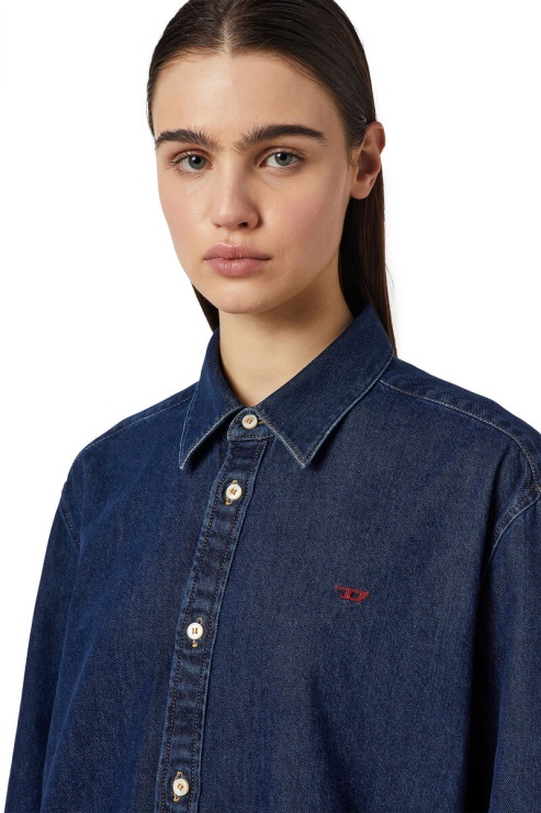 Robe Chemise De-blex Diesel Bleu Foncé