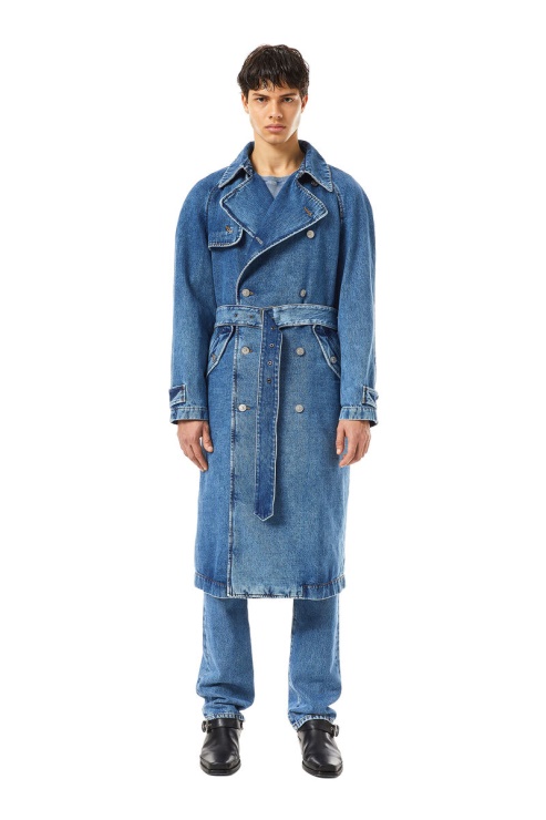 D-delirious Trench Croisé Diesel Bleu Moyen