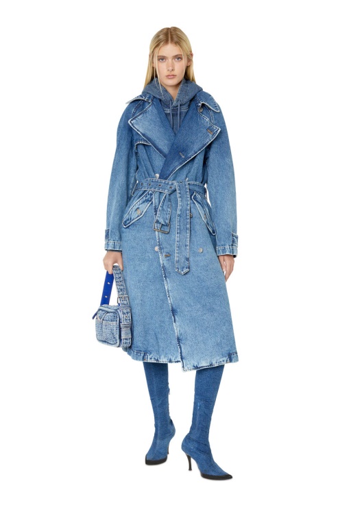 D-delirious Trench Croisé Diesel Bleu Moyen