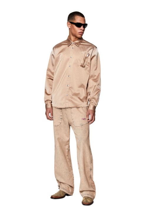 Diesel Marron Clair D-martians Track Denim 09d16 Straight