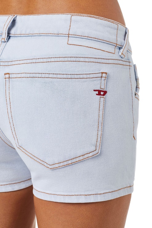 Pantalon Court Diesel De-lyla Bleu Clair