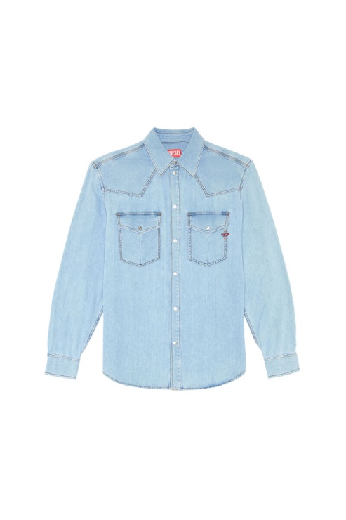Chemise Western Diesel D-ocean Bleu Moyen