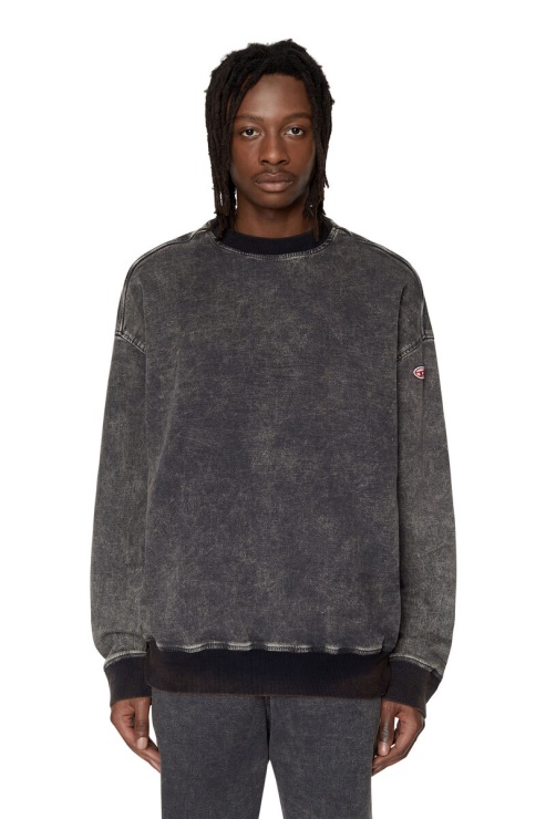 Sweat D-krib Track Denim Noir/gris Foncé Diesel