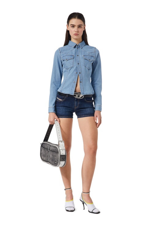 Chemise Western De-rin Bleu Moyen Diesel