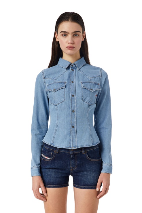 Chemise Western De-rin Bleu Moyen Diesel