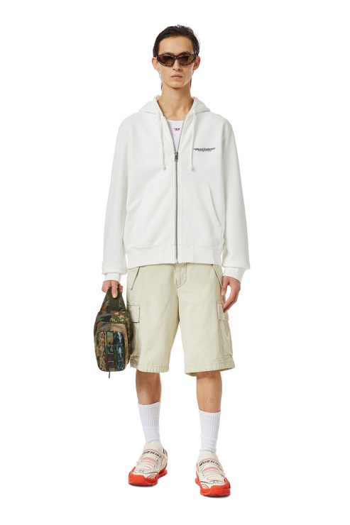 Diesel S-ginn-hood-zip-ind Blanc