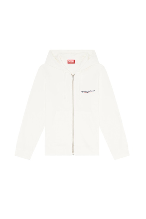 Diesel S-ginn-hood-zip-ind Blanc