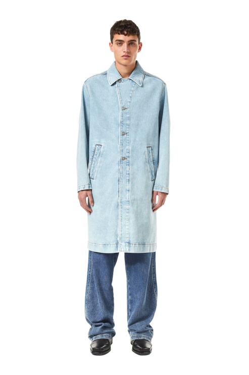 Manteau De Voiture D-roku-long Diesel Bleu Clair