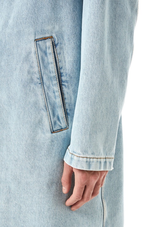 Manteau De Voiture D-roku-long Diesel Bleu Clair